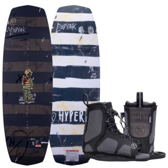 2024 Hyperlite Codyak Jr. Wakeboard with Remix Kids Boots