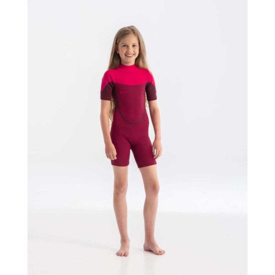 2021 Jobe Boston 2mm Shorty Wetsuit Kids Hot Pink