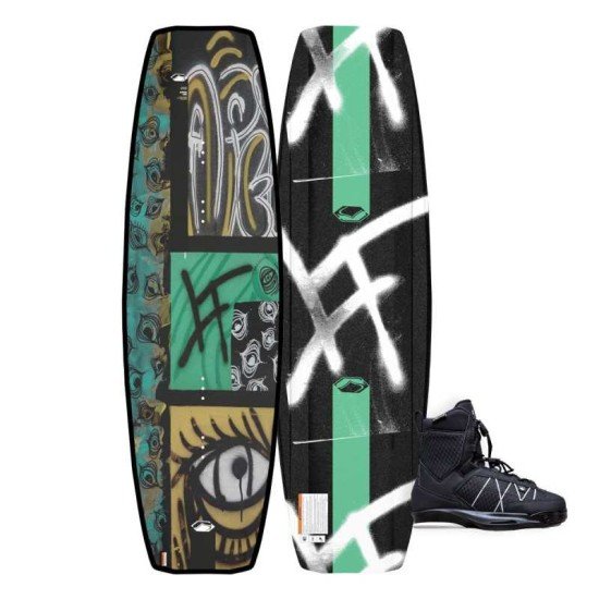 2026 Liquid Force Apex Wakeboard with Tao 6X Boots - Black