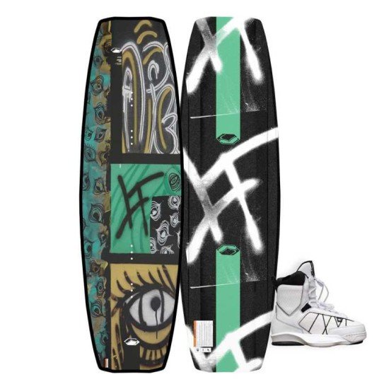 2026 Liquid Force Apex Wakeboard with Tao 6X Boots - White