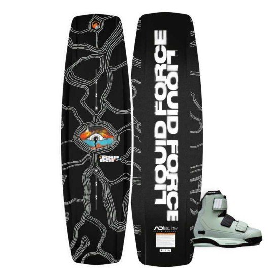 2026 Liquid Force Butterstick Pro Wakeboard with Hook 6X Boots - Sage