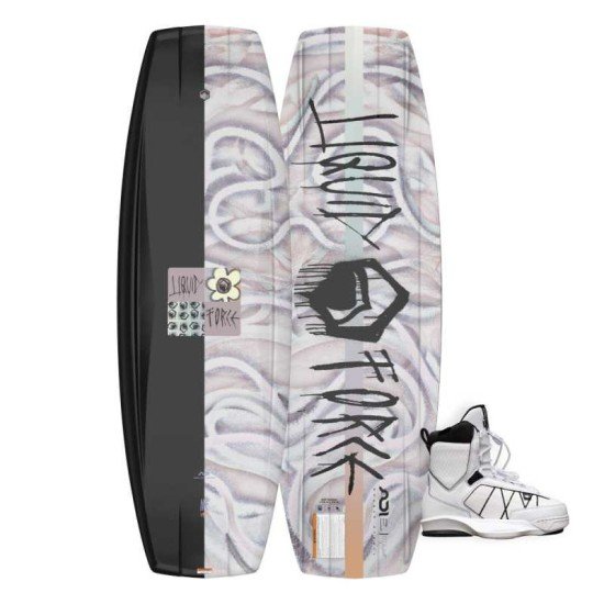 2026 Liquid Force ME Wakeboard with Tao 6X Boots - White