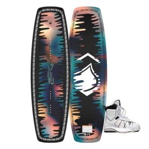 2026 Liquid Force Press Wakeboard with Tao 6X Boots - White 2026 Liquid Force Press Wakeboard with Tao 6X Boots - White