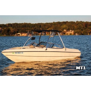 Monster Tower MT1 Wakeboard Tower Polished with Bimini Package