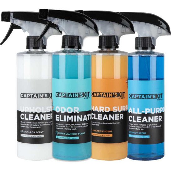 2024 Ronix Captain’s Kit – 4pack – 16oz Cleaners (Upholstery, Hard Surface, Odor Elim., All Purpose)