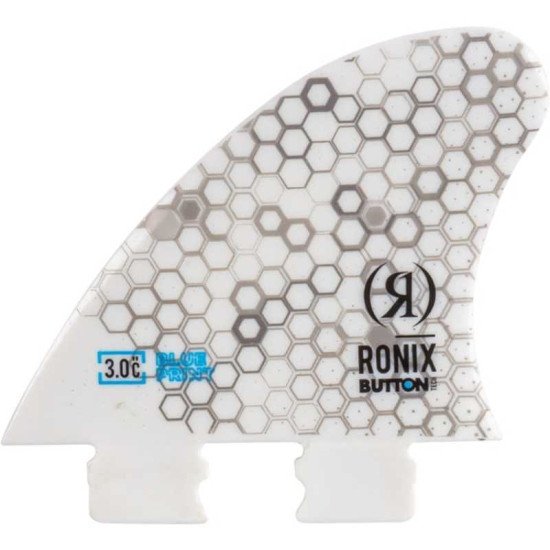 2025 Ronix 3.0 in. - Fiberglass Button - Blueprint - Center Surf Fin - White